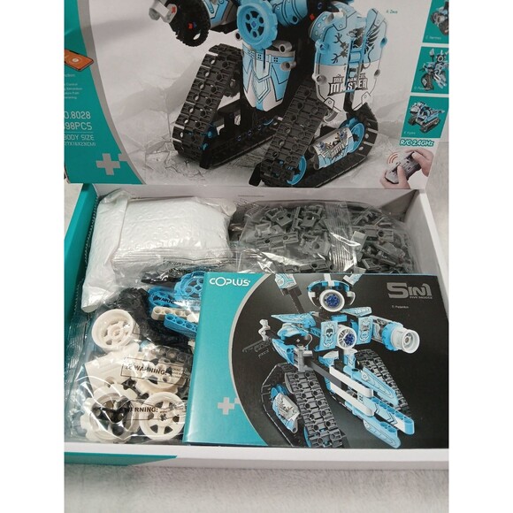 Coplus 5 in 1 STEM Robot 398pc Building Kit Bluetooth Mechanical Master - Picture 2 of 4